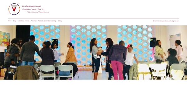 Screenshot of the Firstfruit Inspirational Christian Centre website