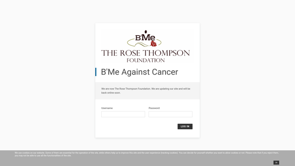 Screenshot of the The Rose Thompson Foundation website