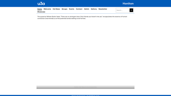 Screenshot of the Honiton U3A website