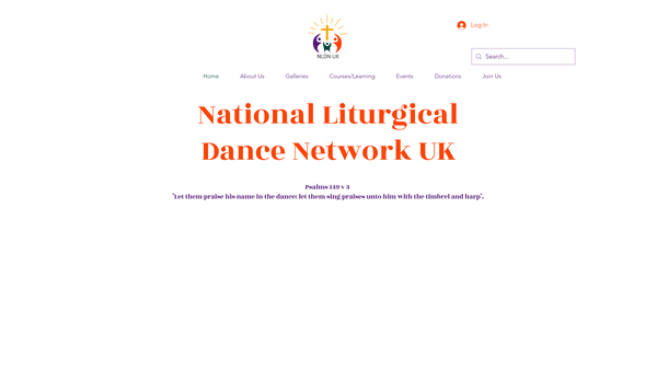 Screenshot of the National Liturgical Dance Network UK website