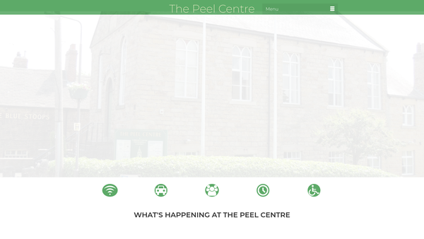 Screenshot of the Peel Centre Charitable Trust (CIO) website