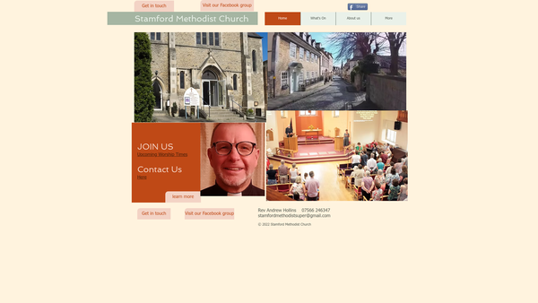 Screenshot of the Stamford Methodist Church website