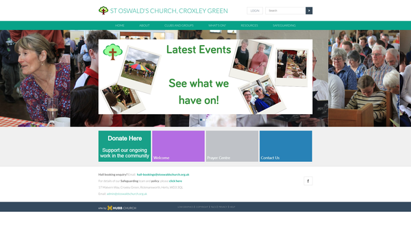 Screenshot of the The Parochial Church Council Of The Ecclesiastical Parish Of St Oswald, Croxley Green website