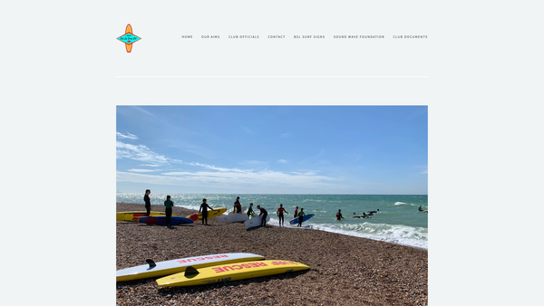 Screenshot of the Hove Surf Life Saving Club website