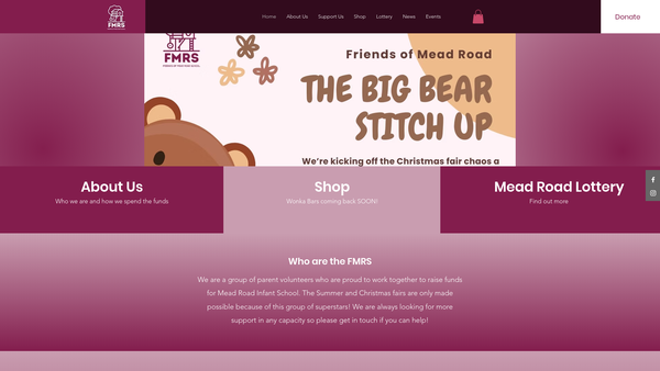 Screenshot of the Friends Of Mead Road School website