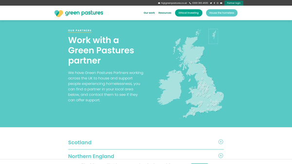 Screenshot of the Hope Housing Bridlington website