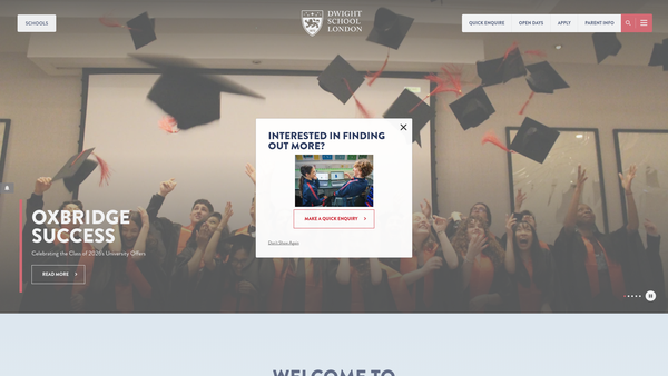 Screenshot of the Dwight Parent Association website