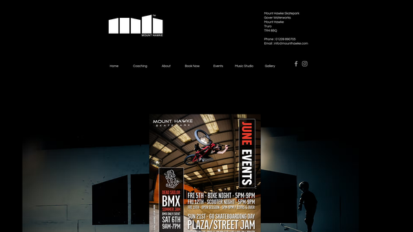 Screenshot of the Mount Hawke Youth And Community Group website