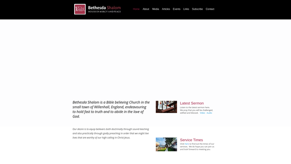 Screenshot of the Bethesda Shalom website