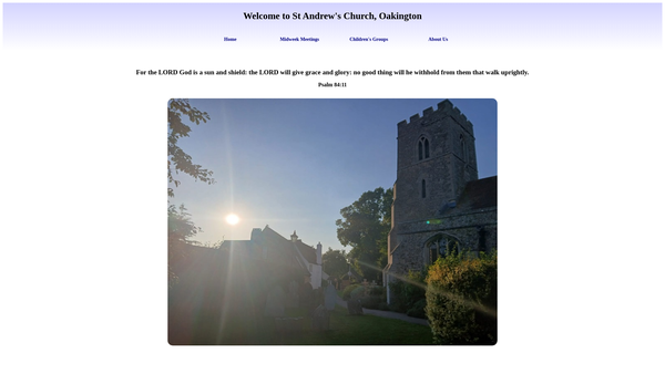 Screenshot of the The Parochial Church Council Of The Ecclesiastical Parish Of St. Andrew, Oakington website