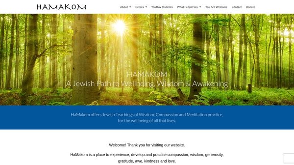 Screenshot of the Hamakom website