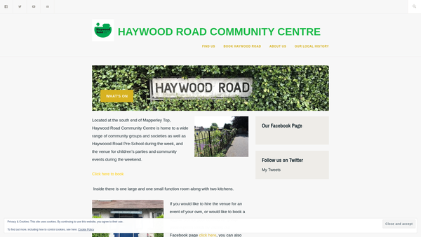 Screenshot of the Haywood Road Community Association website