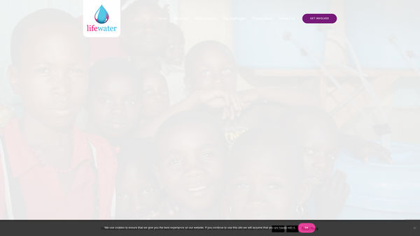 Screenshot of the Lifewater UK website