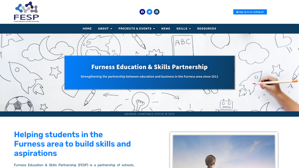 Screenshot of the Furness Education & Skills Partnership website