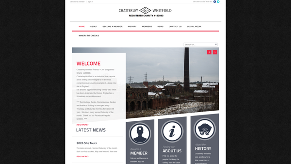 Screenshot of the Chatterley Whitfield Friends website