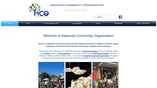 Screenshot of the Hassocks Community Organisation website