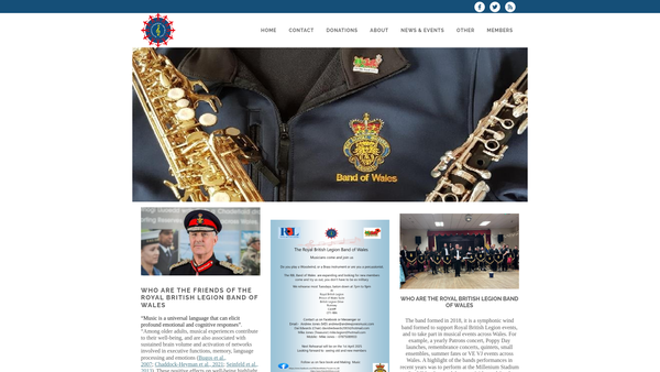 Screenshot of the Friends of TRBLBOW website