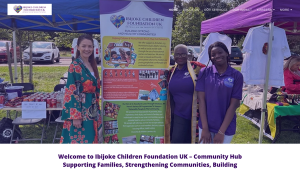 Screenshot of the Ibijoke Children Foundation UK website