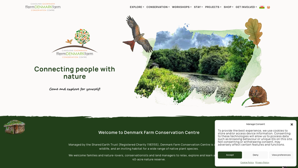 Screenshot of the Shared Earth Trust website
