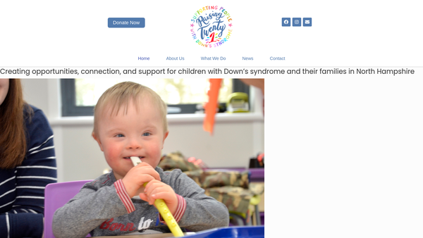 Screenshot of the Raising Twenty1 website