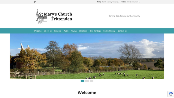 Screenshot of the The Parochial Church Council Of The Ecclesiastical Parish Of St Mary's Frittenden website