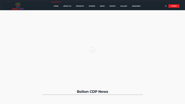 Screenshot of the Bolton Community Development Partnership website