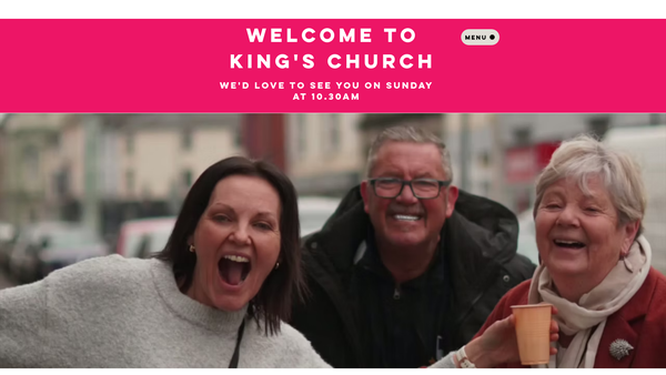 Screenshot of the King's Church, Newport website