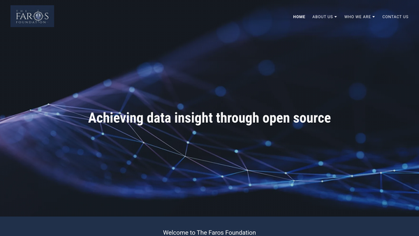 Screenshot of the Faros Foundation website