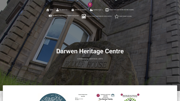 Screenshot of the Darwen Heritage Centre website