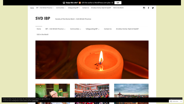 Screenshot of the The Society Of The Divine Word website
