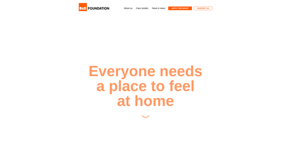 Screenshot of the B&Q Foundation website