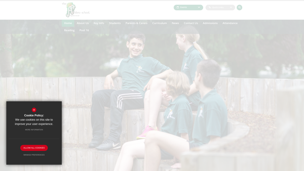 Screenshot of the The Abbey School (Farnham) Trust website