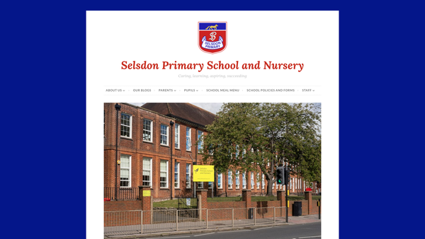 Screenshot of the Selsdon Primary School And Nursery P.T.A. website