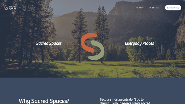 Screenshot of the Sacred Spaces website