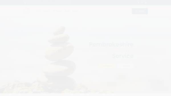Screenshot of the Pembrokeshire Counselling Service website