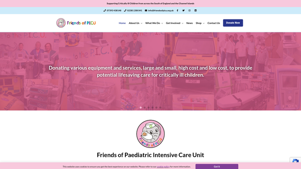 Screenshot of the Friends Of Picu website