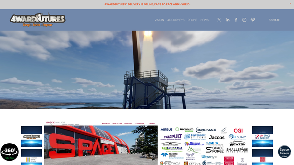 Screenshot of the 4ward Futures website
