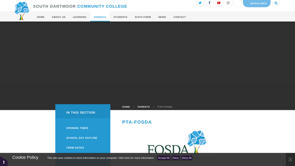 Screenshot of the Friends Of South Dartmoor Association website