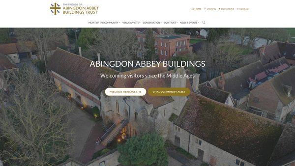 Screenshot of the The Friends Of Abingdon Abbey Buildings Trust website
