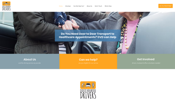 Screenshot of the Didcot Volunteer Drivers website