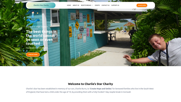 Screenshot of the Charlie's Star website
