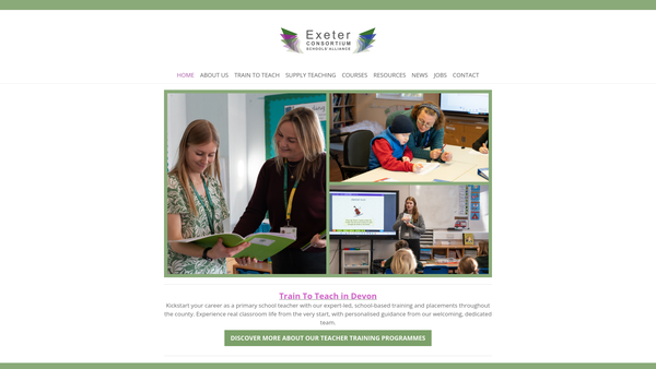 Screenshot of the Exeter Consortium CIO website