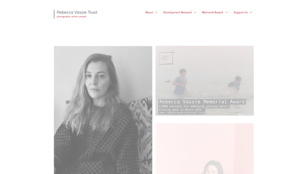 Screenshot of the Rebecca Vassie Trust website