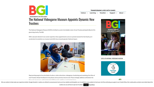 Screenshot of the The Bgi website