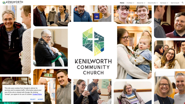 Screenshot of the Kenilworth Community Church website