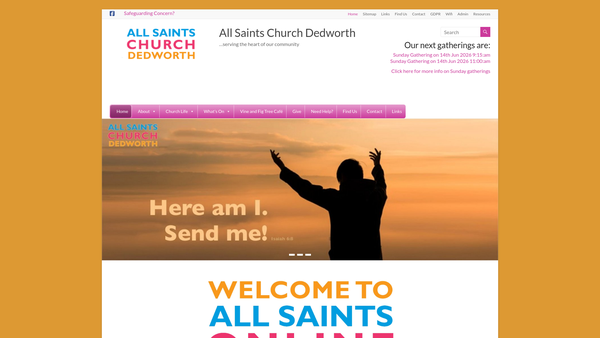 Screenshot of the The Parochial Church Council Of The Ecclesiastical Parish Of Dedworth website