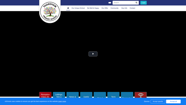 Screenshot of the Friends Of Thakeham School website