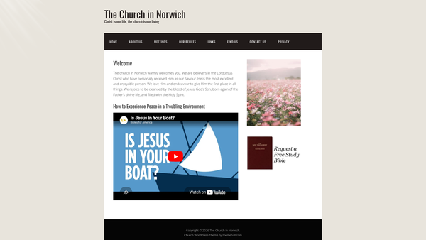 Screenshot of the The Church In Norwich website