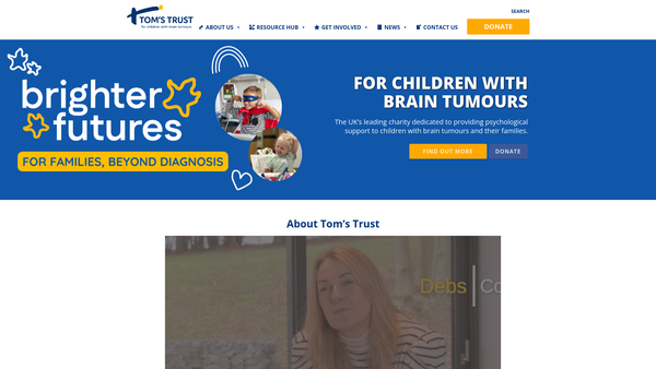Screenshot of the Tom's Trust website