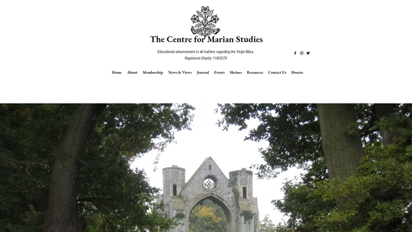Screenshot of the The Centre For Marian Studies website